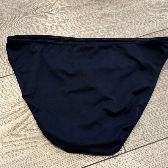 VTG Y2K Ralph Lauren Bikini Swim Bottom M Black Womens Embroidered Logo Pony - Picture 5 of 5